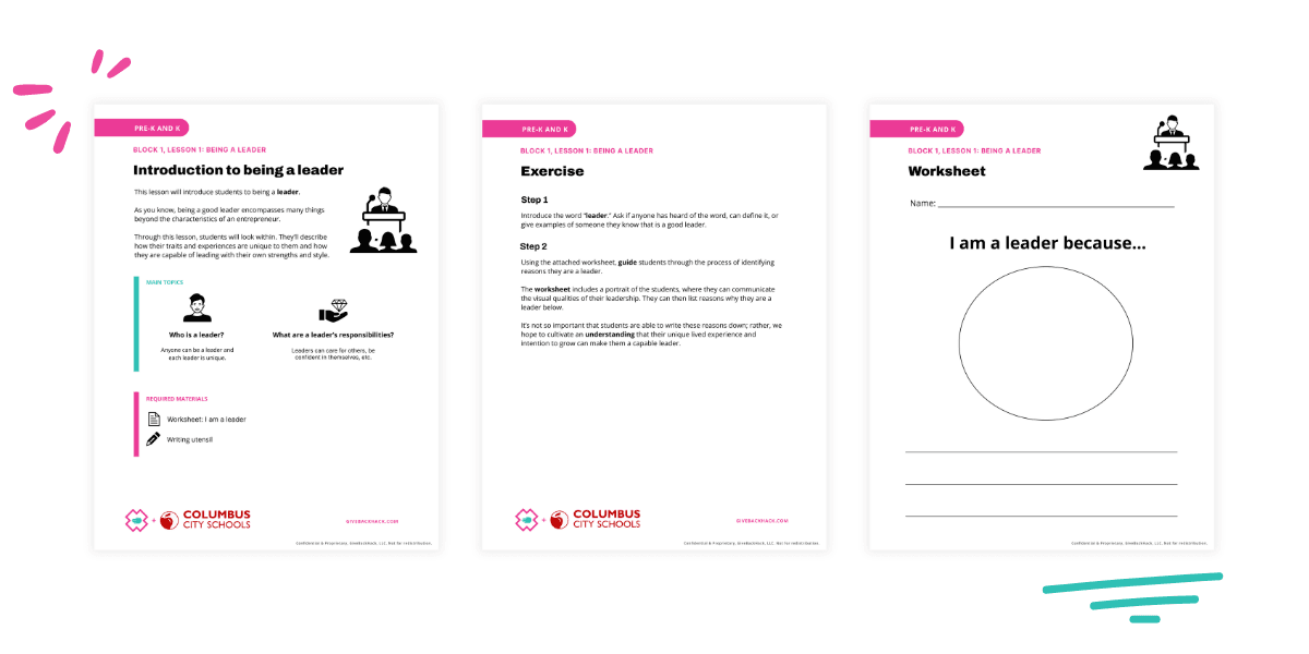 Three examples of design thinking curriculum.